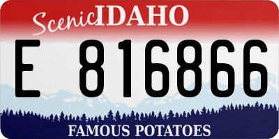 ID license plate E816866