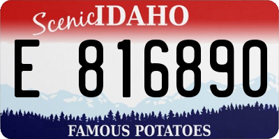 ID license plate E816890