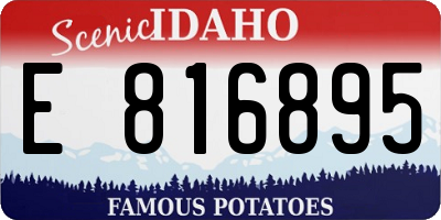 ID license plate E816895