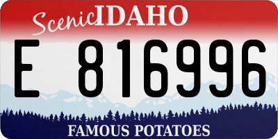 ID license plate E816996