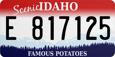 ID license plate E817125