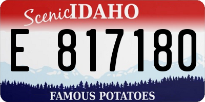 ID license plate E817180
