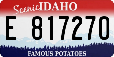 ID license plate E817270