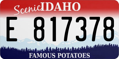 ID license plate E817378