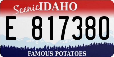 ID license plate E817380