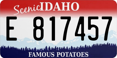 ID license plate E817457