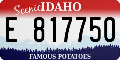 ID license plate E817750