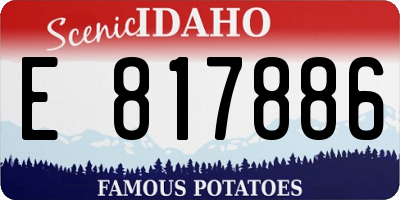 ID license plate E817886