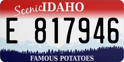 ID license plate E817946
