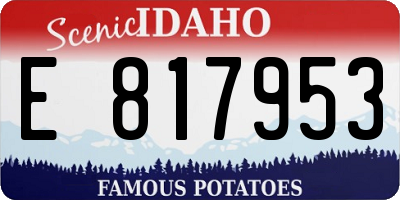 ID license plate E817953