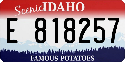 ID license plate E818257