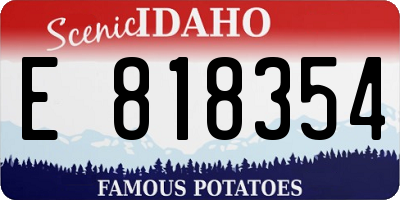 ID license plate E818354