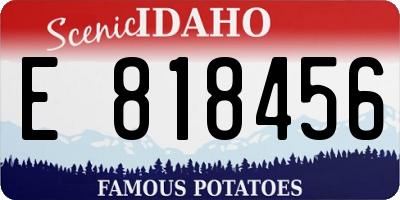 ID license plate E818456
