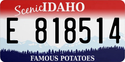 ID license plate E818514