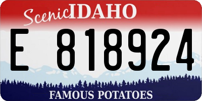 ID license plate E818924