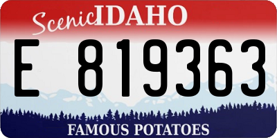 ID license plate E819363