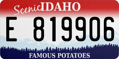 ID license plate E819906