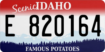 ID license plate E820164