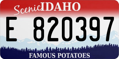 ID license plate E820397