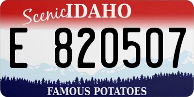 ID license plate E820507