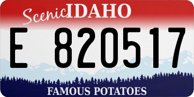 ID license plate E820517
