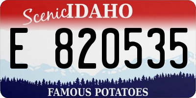 ID license plate E820535