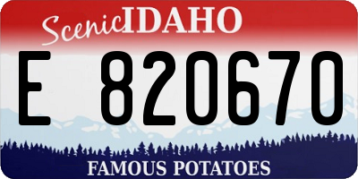 ID license plate E820670