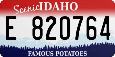 ID license plate E820764