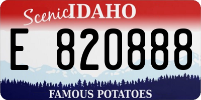 ID license plate E820888