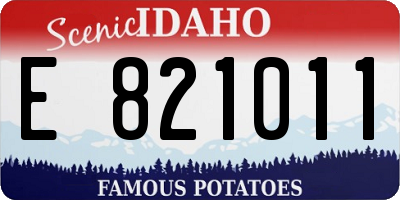 ID license plate E821011