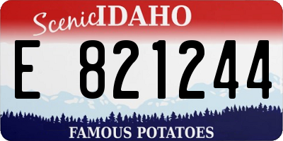 ID license plate E821244