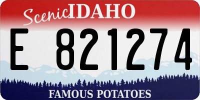 ID license plate E821274