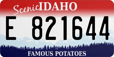 ID license plate E821644