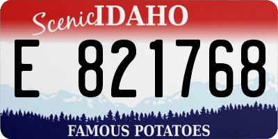 ID license plate E821768