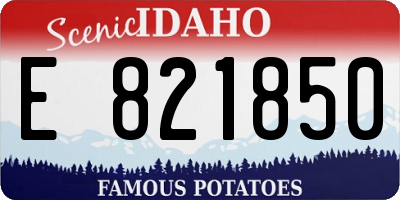 ID license plate E821850