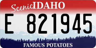 ID license plate E821945