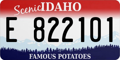 ID license plate E822101