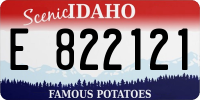 ID license plate E822121