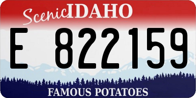 ID license plate E822159