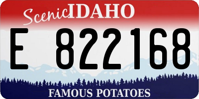 ID license plate E822168