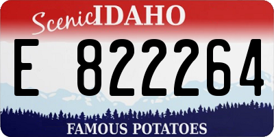 ID license plate E822264