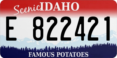 ID license plate E822421