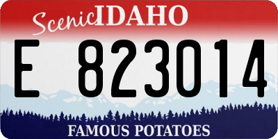ID license plate E823014