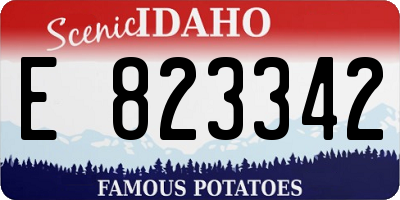 ID license plate E823342