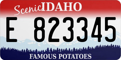 ID license plate E823345