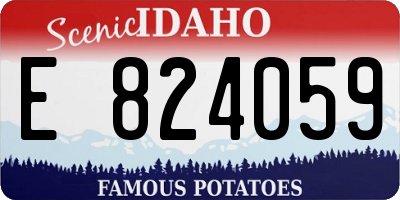 ID license plate E824059