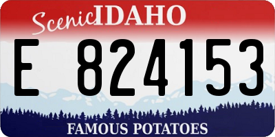ID license plate E824153