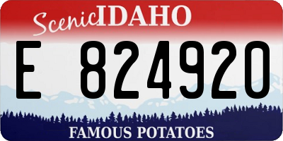ID license plate E824920