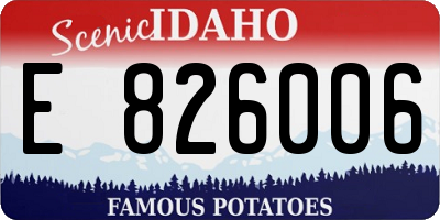 ID license plate E826006