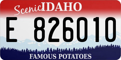 ID license plate E826010